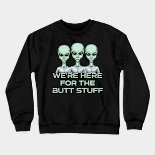 Funny Alien Butt Stuff Crewneck Sweatshirt